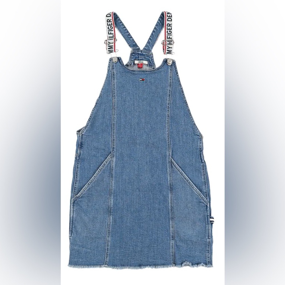 Tommy Hilfiger vintage size xs women Denim Overalls dress with Logo Straps